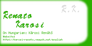 renato karosi business card